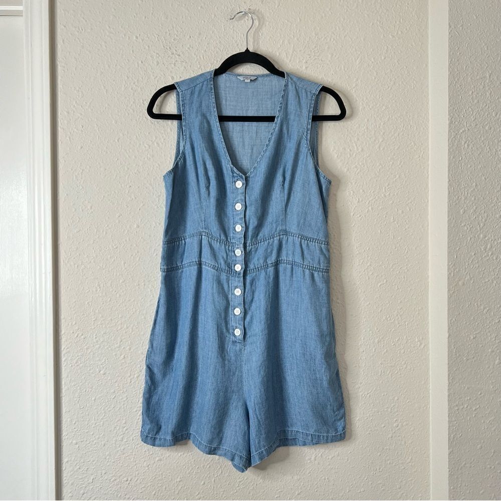 Rails Scarlett Chambray Romper Linen Lyocell Size… - image 4